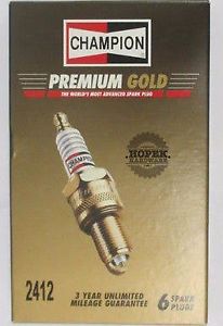 Champion 2412 spark plug pack of (6)