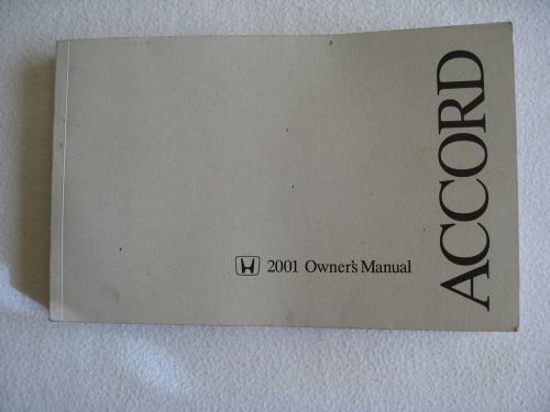 2001 honda accord sedan oem owner&#039;s owners manual (booklet only)