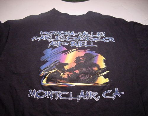 Pomona valley harley davidson &amp; buell motorcycles of montclair ca (xl) t-shirt