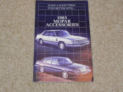 1983 dodge mopar accessories sales brochure nos from dodge dealer