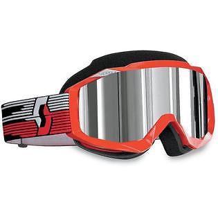 Scott usa hustle snowcross goggles red/chrome lens