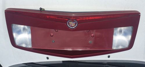 03-07 cadillac cts trunk lid finish panel &amp; license plate reverse light maroon