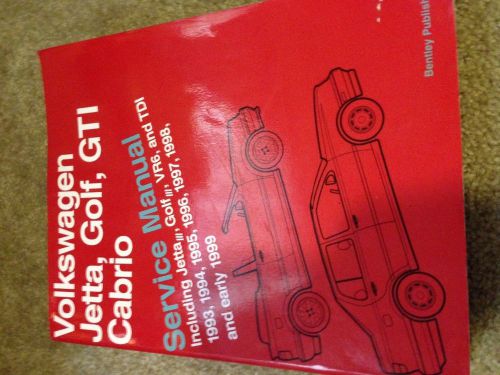 Bentley volkswagen jetta gti cabrio service manual