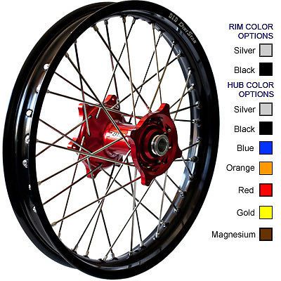 Wheel 2.15x19 red hub sil rim