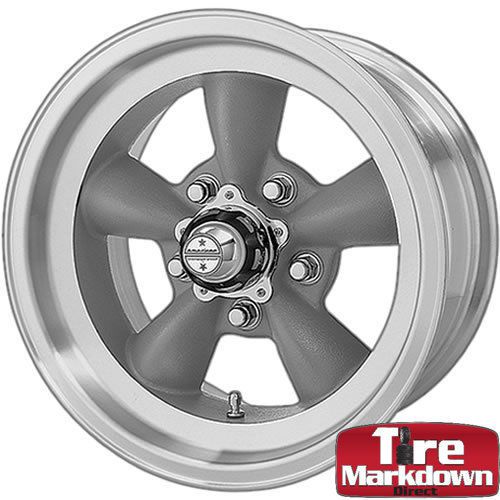 4 new 15x8 15&#034; american racing torq thrust d 5x4.75 +0mm gray rims wheels
