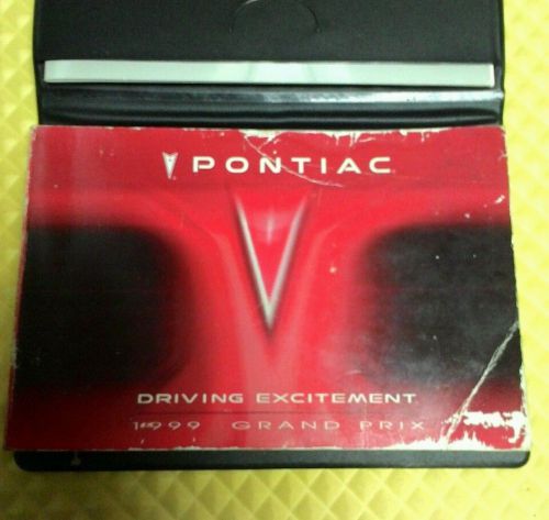 1999 pontiac grand prix car owners manual w/ case
