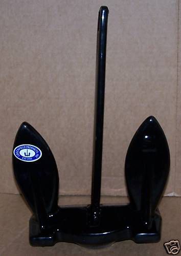 Black navy anchor 10 lbs. vinyl coated boats up to 13' pvc 10# made in usa new