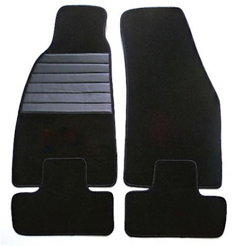 Bl. prem. vel. + semi leather mat set for alfa romeo gtv + spider 916 1995-2006