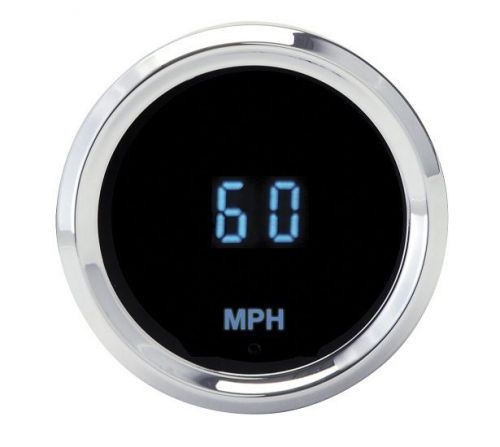 Dakota digital universal 2-1/16&#034; round mini speedometer blue display slx-01-4 km