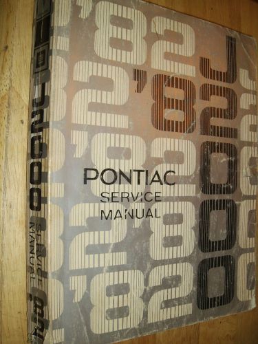 1982 pontiac j2000 shop manual / original g.m. book / useful!!
