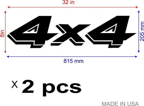 8in x 32in 4x4  stickers vinyl off road truck suv atv utv 4wd awd wrc rally x 2