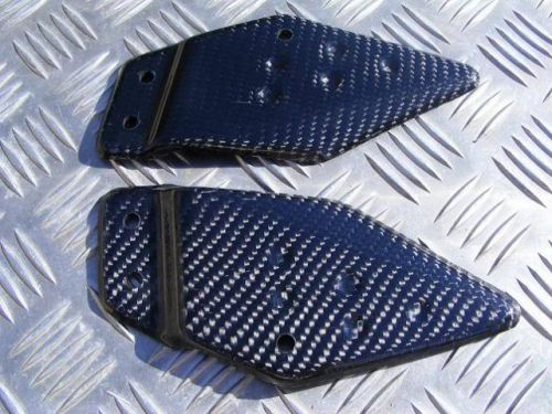 Carbon fibre kawasaki z1000 z750 kick plates footpeg heel guard z 1000 z 750 08&gt;