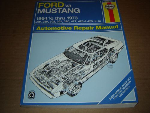 19641/2-73 ford mustang shop service repair manual 289 302 351 390 427 428 429
