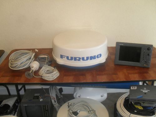 Furuno navnet vx1 10&#034; 1833c 4kw 24&#034; dome radar system complete +cables low hours