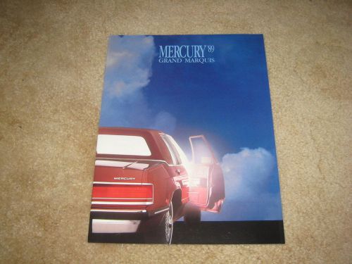 1989 mercury grand marquis gs ls sales brochure dealer catalog literature