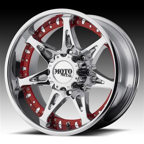 Moto metal mo961, 20x10 with 6 on 135 bolt pattern - triple chrome plated w/pmo9
