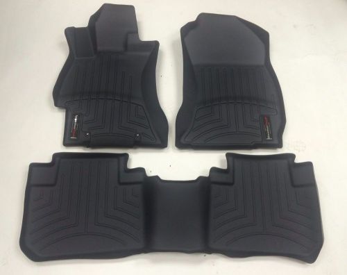 Weathertech 14+ subaru forester front and rear floorliners - black