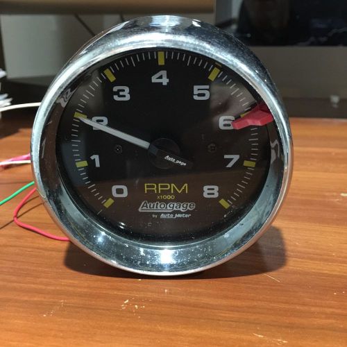 Auto gauge by auto meter3-3/4&#034; pedestal tachometer, 0-8,000 rpm, auto gage