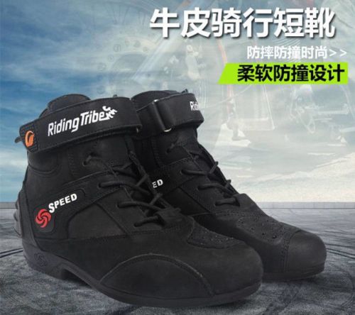 Motorcycle boots riding off-road leather protective antiskid cycling shoes