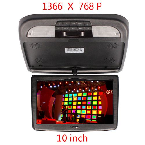 New 10 inch black auto car flip down roof digital video wide screen suv monitors