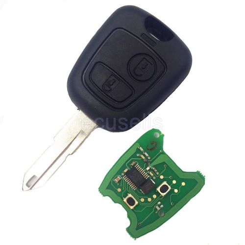 For peugeot 206 433mhz remote key fob 2 buttons blade transponder id46 chip
