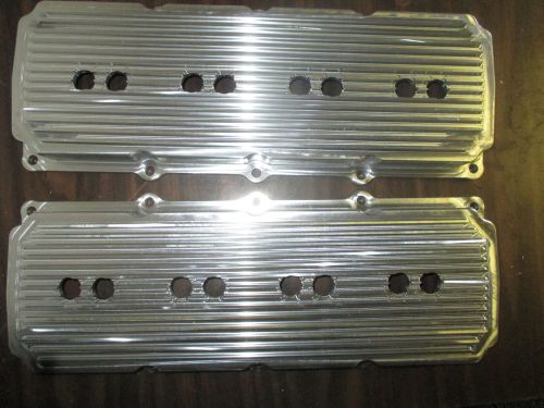 Billet hemi valve covers fits 5.7, 6.1 &amp; 6.4 cnc aluminum hot rod finned