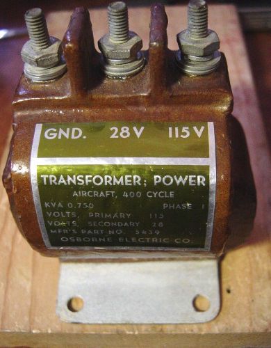 Osborne aircraft transformer power model 5439 new old stock