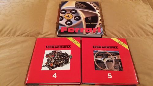 Ferrari books lot of 3 lehbrink, schlegelmilch, ferrarissima 4, 5