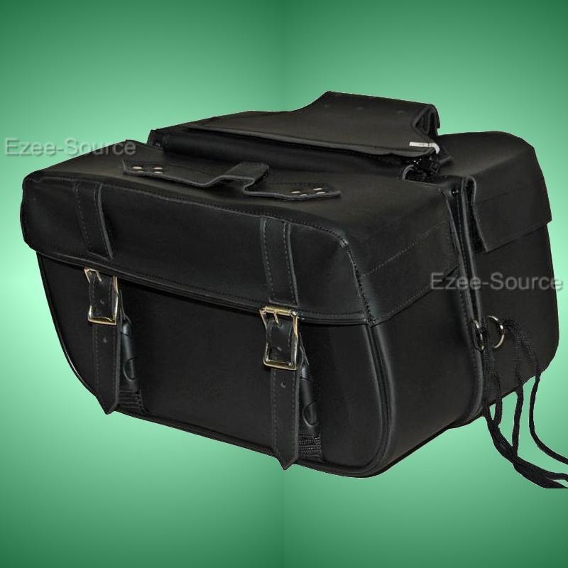 15" x  9" motorcycle waterproof saddle bags set for harley honda - used 