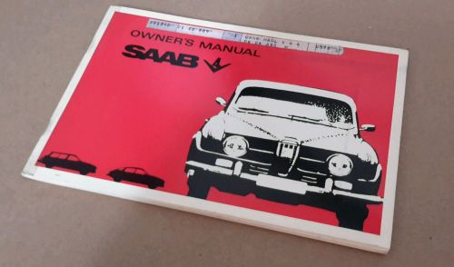 Saab v4 owner&#039;s manual nos great condition as nice as you can find vintage