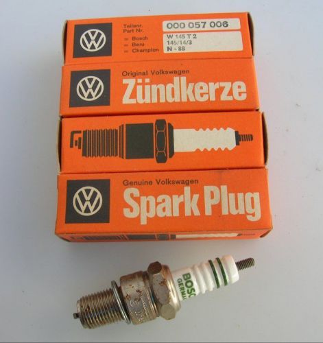 Original vintage volkswagen spark plug bosch w145 t2 beru 145 14 n-88 vw bus nos