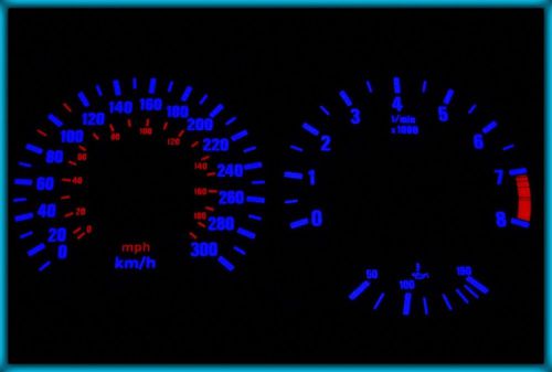 G023 bmw e30 non-m3 82-94 eu 300kmh wb el plasma glow gauges cluster dials