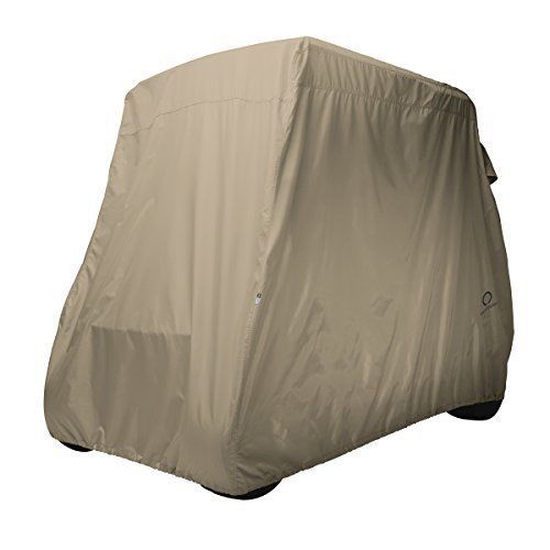 Classic accessories fairway golf cart cover, khaki, short roof