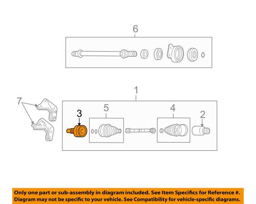 Mercury ford oem 08-11 mariner drive axles-front-inner joint assembly al8z3b414a