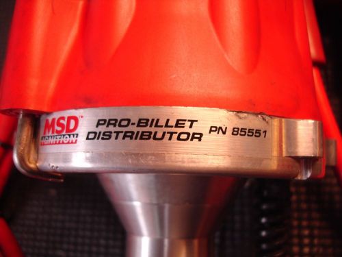 Msd pro billet distributor pn-85551 sb or bb chevy---includes wires