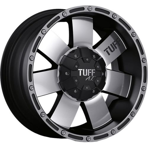 16x8 machined black tuff t02 6x5.5 +10 rims toyo open country at ii p235/70r16