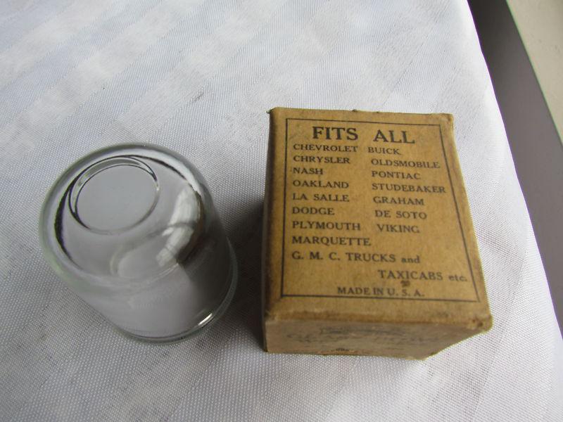 VINTAGE NOS DOMED GLASS FUEL FILTER SEDIMENT BOWL, US $10.99, image 2