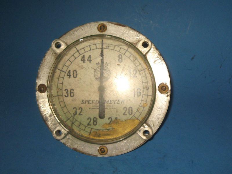 Vintage brass speedometer  * jones - motrola  *  euclid