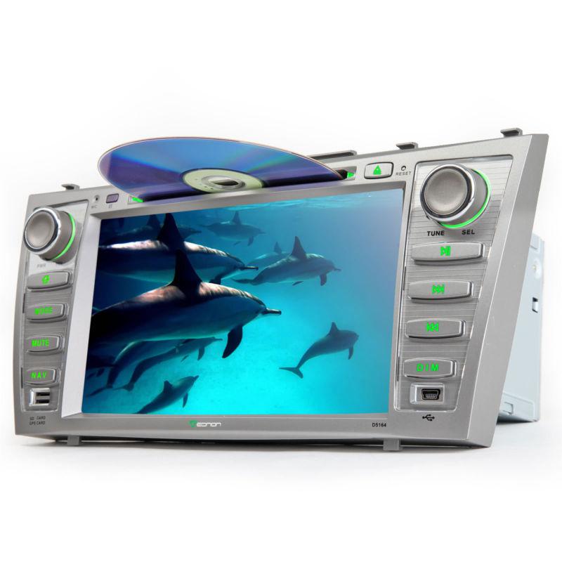 Toyota camry 8 2 din car gps nav dvd player ipod bluetooth stereo radio 2013 map