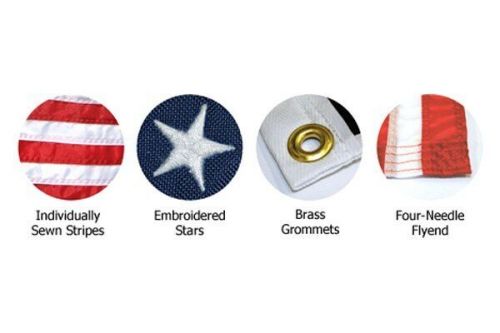 Taylor made 8160 - deluxe 36&#034; x 60&#034; polyester u.s. &#034;yacht ensign&#034; flag