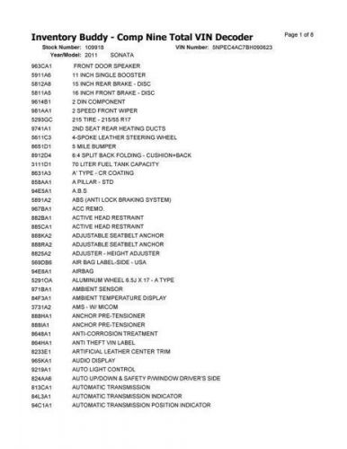 Seat Belt Front Bucket Seat Driver Retractor VIN 4 Fits 11 SONATA 10285553, US $85.00, image 4