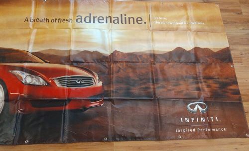 Garage shop wall banner flag big 10' grommets red infiniti g35 convertible htf