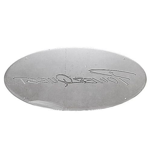Powerquest 10165 15 x 7 inch stainless steel boat logo plate (single)