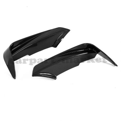 2* front bumper spoiler lip fits bmw 3 series f30 m sport 2012-2018 carbon fiber