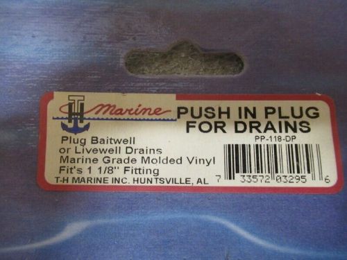 L5A TH Marine PP-118-DP Push-In Plug for Drains 1-1/8" OEM New Factory Boat Part, US $11.26, image 2