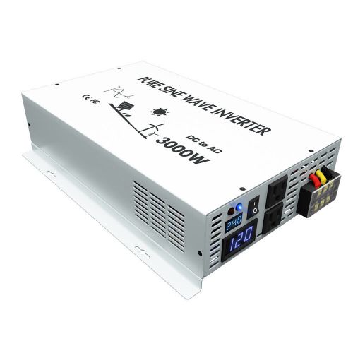 3000W 24V to 120V Pure Sine Wave Inverter Solar Power System Car Battery Camp RV, US $251.75, image 4