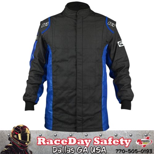 K1 RaceGear Sportsman Racing Jacket Black/Blue SFI 3.2A/5 Size Medium, US $295.00, image 7