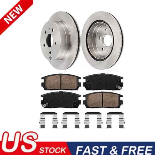 Rear disc rotors &amp; ceramic brake pads for 2010 - 2017 chevy equinox gmc terrain