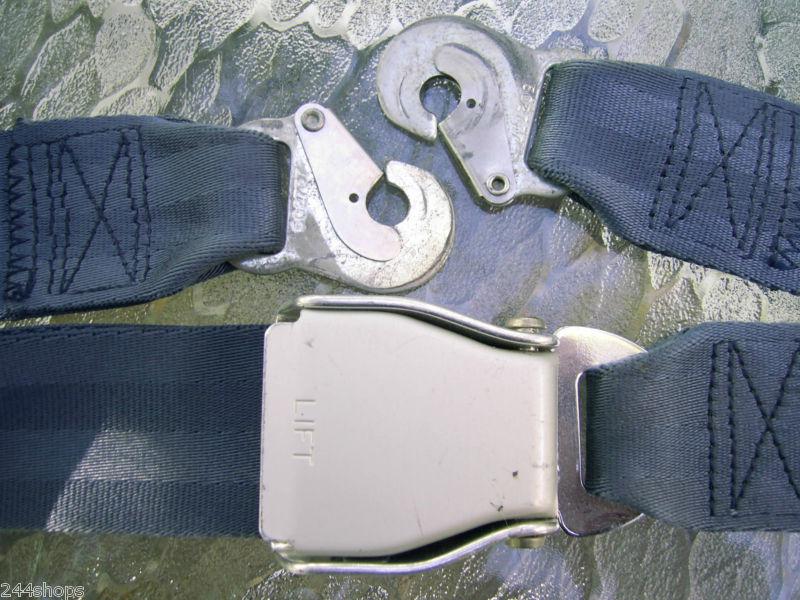  aircraft used seat belts - set of 2 - commerical airline -  am safe  - blue
