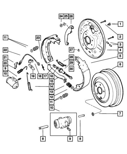 Genuine mopar wheel cylinder 5066158aa